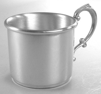 Scroll Handle Pewter Baby Cup
