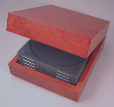 Burl Wooden Hinged CD Box