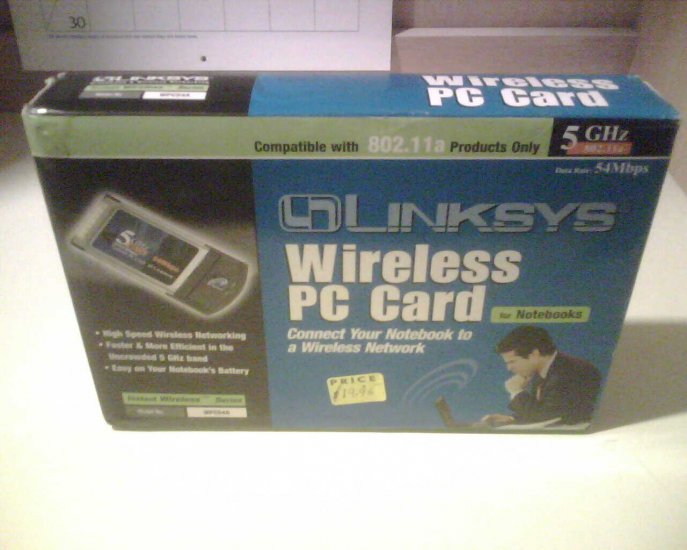 Linksys WPC54A Wireless Card 5GHZ