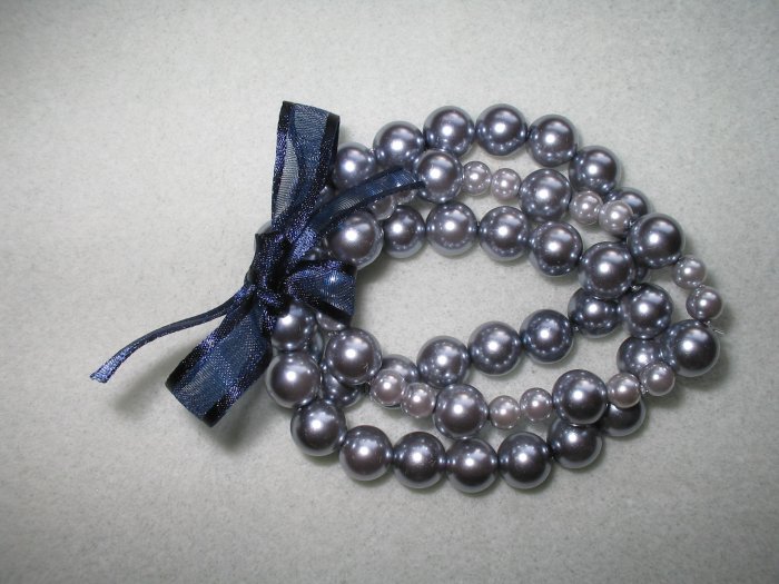 Beaded Pearl Bracelet Trio