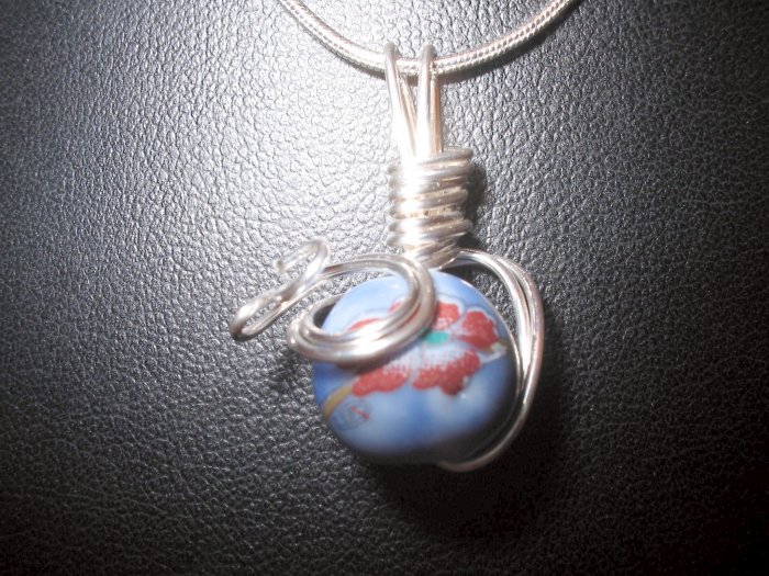 Sterling Silver Wire Sculpted Pendant