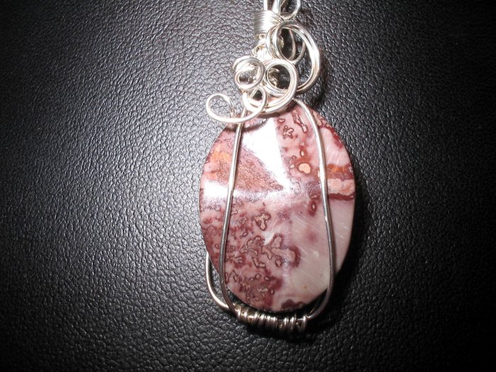 Wire Wrapped Semi-Precious Gemstone Pendant Necklace