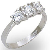 3 Stone CZ Ring