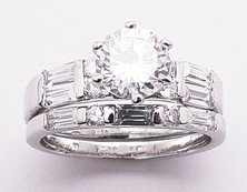 CZ 7mm Wedding Set
