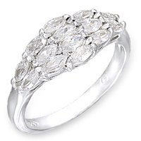 14 Stone Anniversary CZ Ring