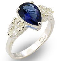Pear Shaped Sapphire Ring