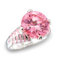 12mm Pink / Rose CZ Ring