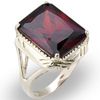 5 Ct. Garnet CZ Ring