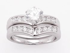 Wedding Set w/ 6mm CZ Stones