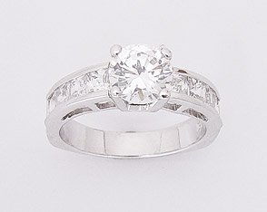 7mm CZ on Baguette Band