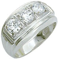 Mens Diamond CZ Ring
