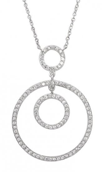 Triple Circle CZ Necklace