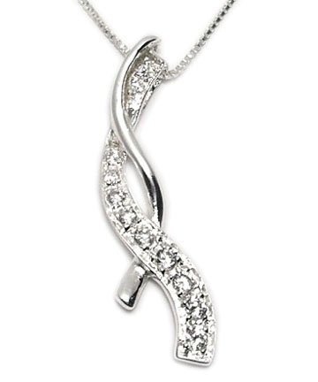 CZ Journey & Twisted CZ Necklace