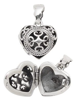 Filigree Cut Out Heart Locket