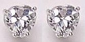 2 CT CZ Heart Shaped Earrings
