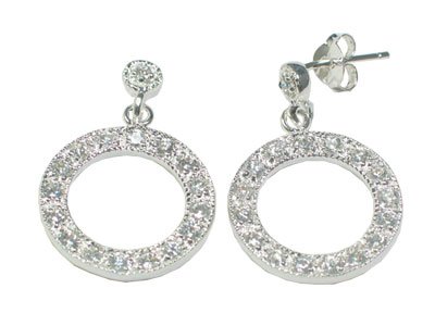 CZ Circle Earrings
