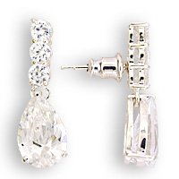 Classic Pear CZ Earrings