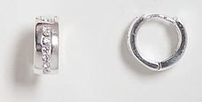 8mm CZ Baby Hoops