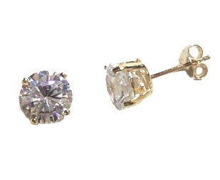 2 Ct CZ Stud Earrings