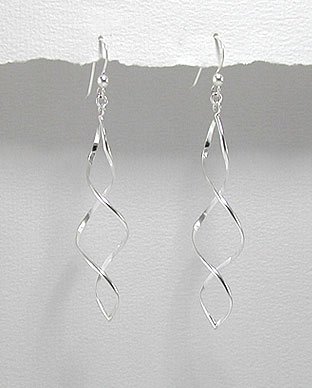 Long Twisted Hoop Earrings