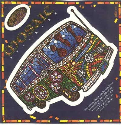 Volkswagon VW Bus Mosaic Window Sticker