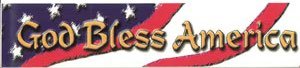 God Bless America Vinyl Bumper Sticker