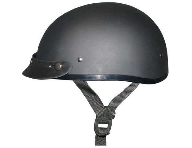 DULL BLACK Helmet - Daytona Skull Cap w/ Visor