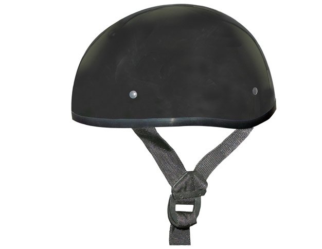 GLOSS BLACK Helmet - Daytona Skull Cap w/out Visor