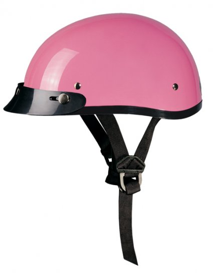GLOSS PINK Helmet - Daytona Skull Cap w/ Visor
