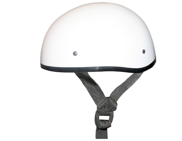 GLOSS WHITE Helmet - Daytona Skull Cap w/out Visor
