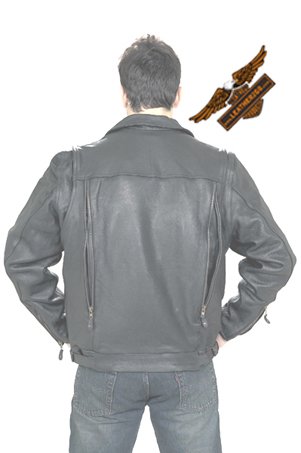 Black Jacket w/ Side Laces - Soft Leather
