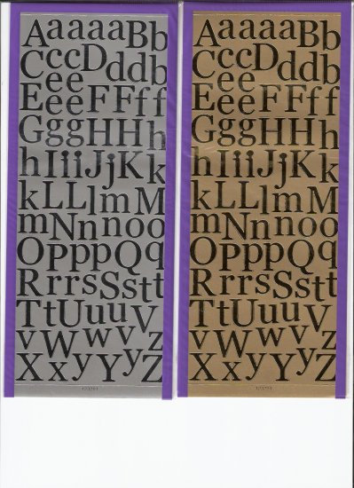 GOLD 3/4" Capital & Lower Alphabet Letter Stickers