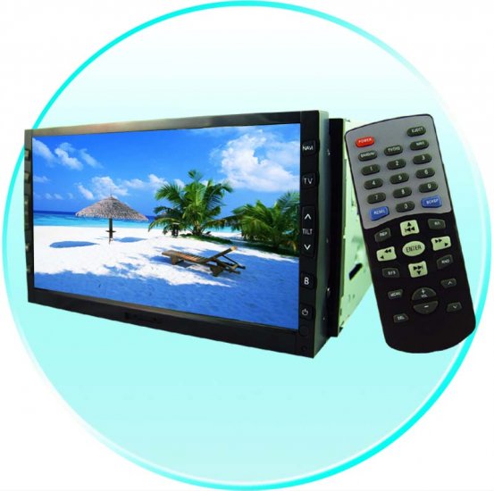 7 Inch in dash touch screen DVD + TV tuner, double DIN