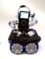 KNG AMERICA FUNKIT DJ ANIMATED IPOD SPEAKER SYSTEM (Black)