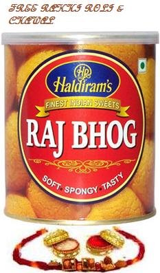Haldirams Rajbhog + Rakhi Kit