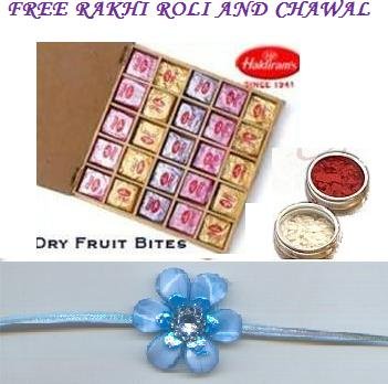 Haldirams Dry Fruit Bites made of Pure Cashews 25pcs + Rakhi Kit