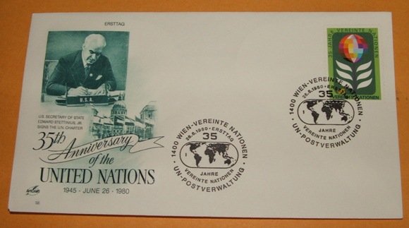 Artcraft 35th Anniversary of the United Nations FDC