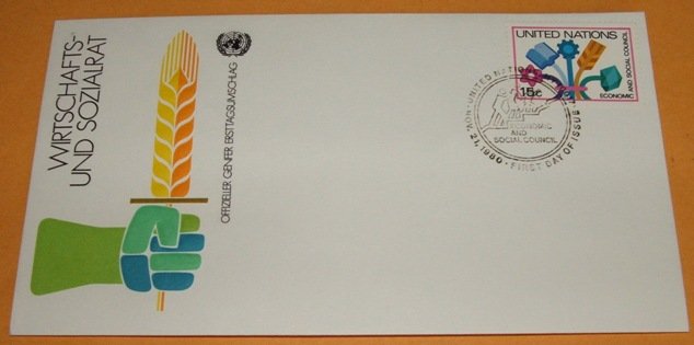 Foreign Cover, United Nations 1980, First Day Cover