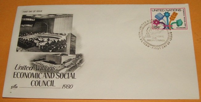 United Nations Economic and Social Council 1980 First Day Cover
