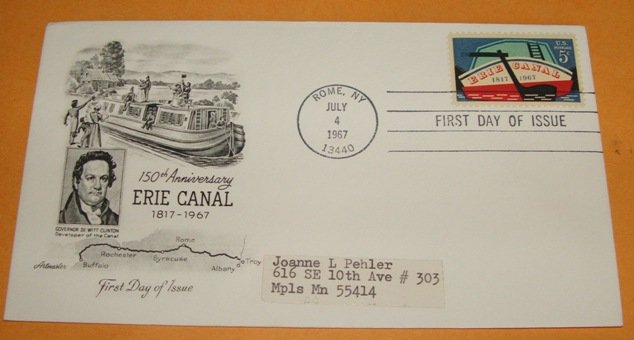 150th Anniversary of the Erie Canal First Day Cover, FDC