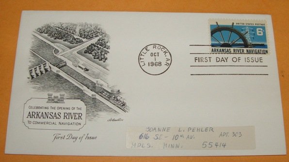 Arkansas River Navigation First Day Cover 1968 (FDC)