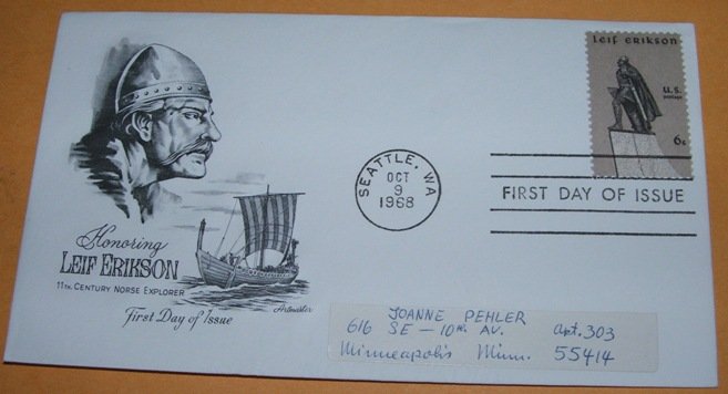 Honoring Leif Erikson First Day Cover (FDC)
