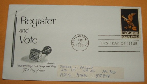 Register and Vote First Day Cover (FDC)