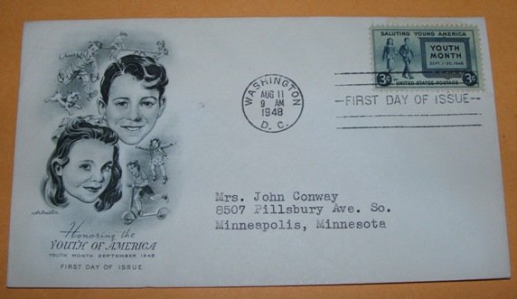 Honoring the Youth of America First Day Cover 1948 (FDC)