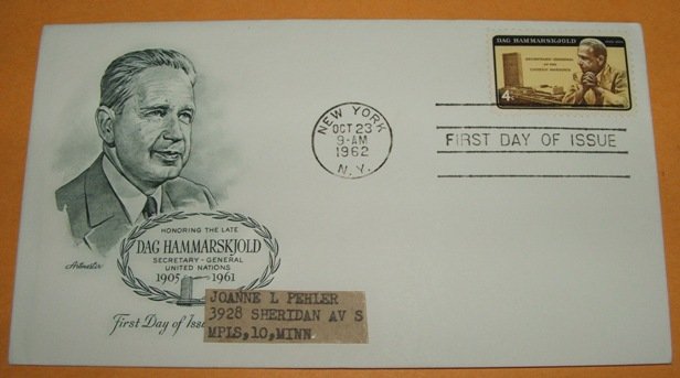 Dag Hammarskjold Secretary General of the United Nations First Day Cover (FDC)