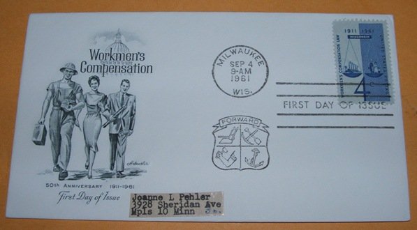 Workmen's Compensation First Day Cover (FDC)