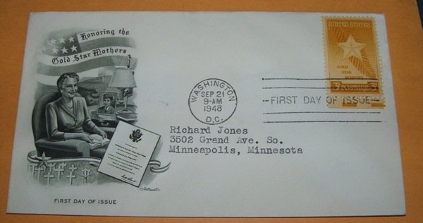 Honoring The Gold Star Mothers First Day Cover (FDC)