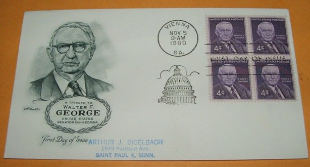 Walter F. George Senator from Georgia First Day Cover (FDC)