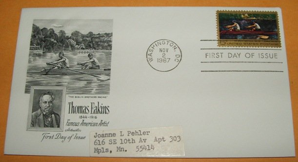 Thomas Eakins Famous American Artist First Day Cover (FDC)