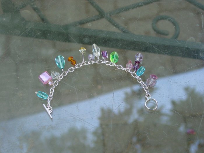 Beaded charm bracelet